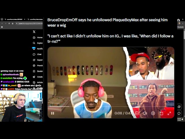 BruceDropEmOff Unfollows PlaqueBoyMax and almost gets himself canceled...