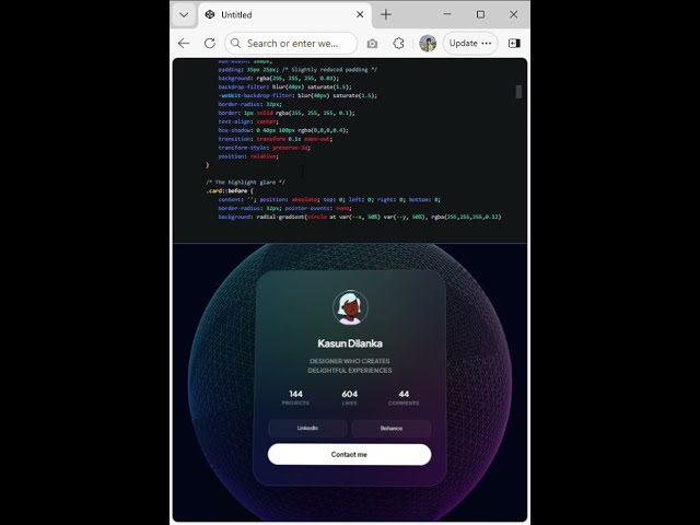 html Form Animation Using Three.js ✨ #shortvideo #shorts #trending