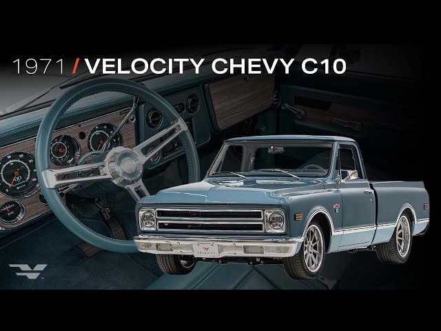 Classic Chevy C10 Restomod | Velocity Street Series 1971 Chevy C10 in Caprera Metallic No. 5836