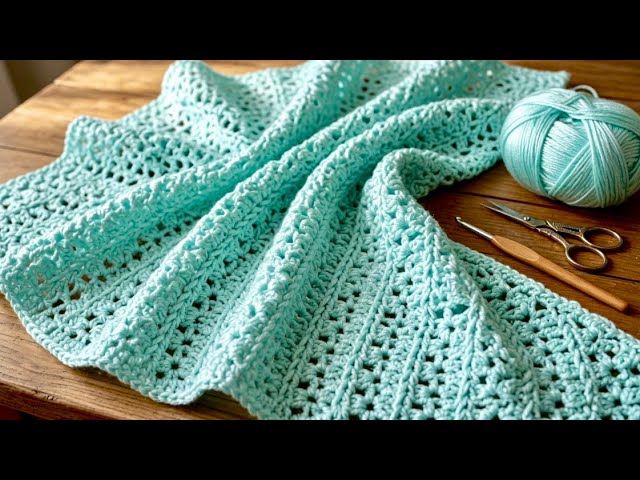 🔥NEW Crochet Baby Blanket Pattern! Beautiful 3D Crochet Stitch❤️ Easy Tutorial