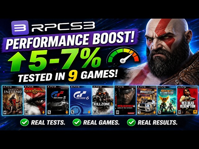 RPCS3 Just Got Faster! +5–7% Performance Boost (9 Games Tested)
