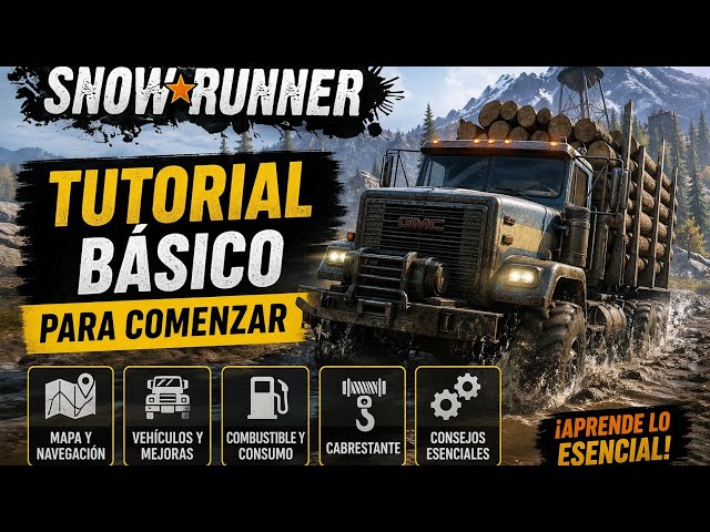 SnowRunner | Basic Tutorial 1 📚 | How to Play? What to Do? #ps4 #xbox #ps5 #snowrunner #spanish