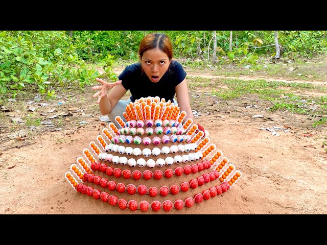 Survival Skills: SMART idea and USEFUL with single mom in forest #bushcraft #camping#survival