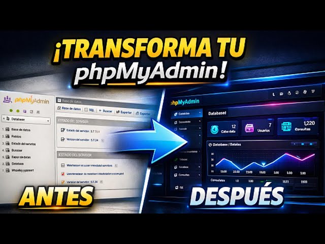 ¡Deja de usar el phpMyAdmin feo! Cómo instalar TEMAS MODERNOS en 5 minutos (2026)