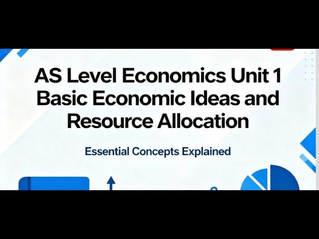 AS level economics unit 1 Basic economic ideas and resource allocation in just 10 minutes!
