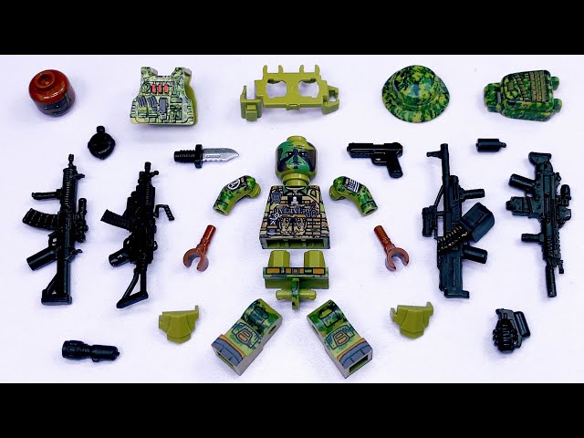 LEGO Green Camo Military Soldier | Tactical Minifigures
