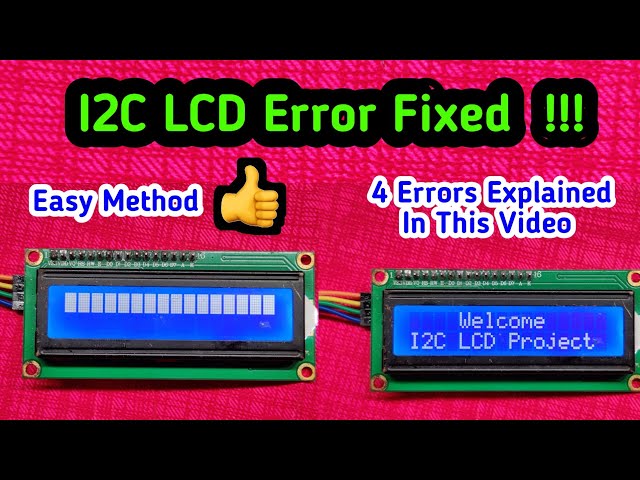 I2C LCD not showing Text | I2C LCD Errors Fixing || 16x2 LCD not displaying Text || 1602 LCD