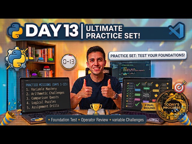 Day 13  - Practice Time #pythonforbeginners