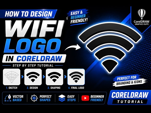 # How to Make WiFi Logo in CorelDRAW | WiFi Logo Design Tutorial