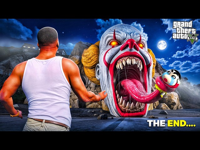 Shinchan & Franklin Found PENNYWISE'S HEAD! 😱🎈 | GTA 5 Malayalam