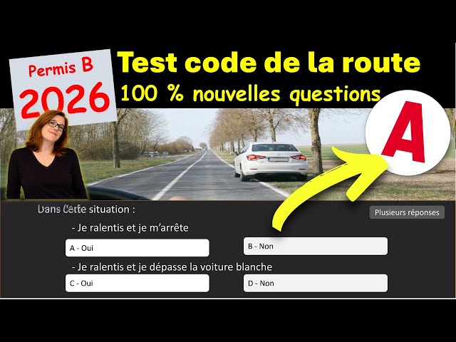 ✅100% new questions - TEST 1 Highway Code 2026