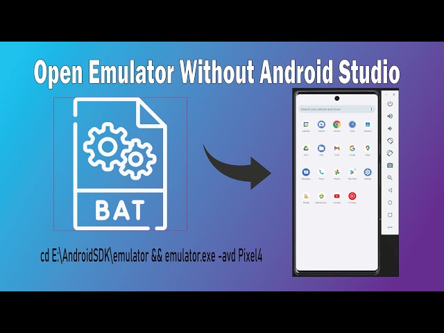 Open Android Emulator Without Android Studio | Create Emulator Batch File