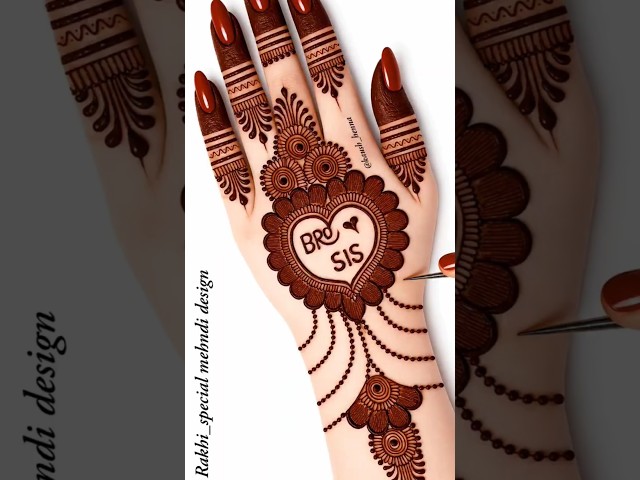 रक्षाबंधन स्पेशल_ simple mehndi design for back hand| easy mehndi design| new mehndi design