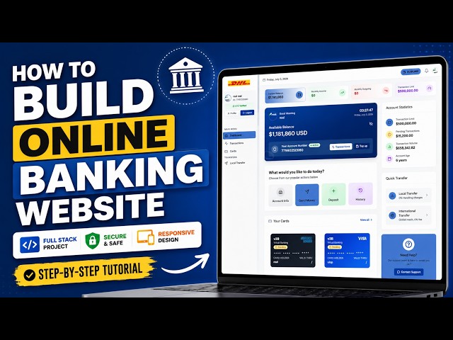 How to Create an Online Banking Website with PHP | Full Banking System Tutorial
