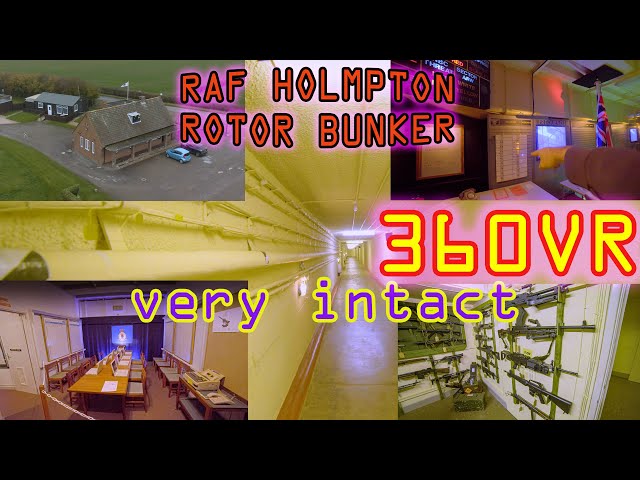 360VR HUGE COVERT BUNKER RAF Holmpton Hidden under a field!