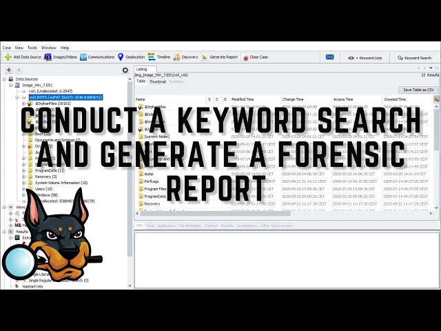 Autopsy Lab: Conduct a Keyword Search and Generate a Forensic Report in Autopsy
