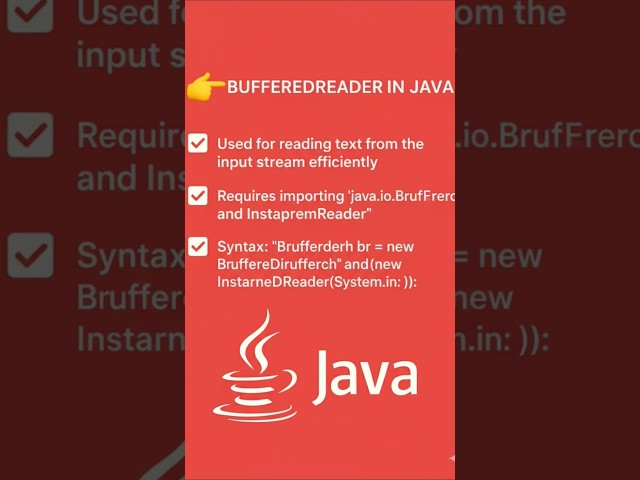1.15 👉 Bufferedreader In Java #java #bufferedreader  #javaprogramming #rahulgenai