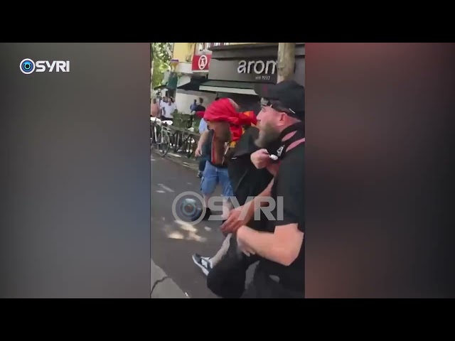 Man soaked in blood after police violence transported to ambulance, message to protesters...
