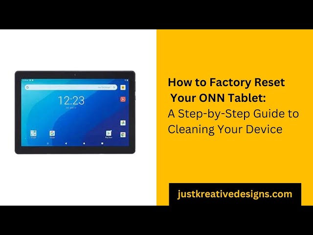 How to Reset ONN Tablet in 2024