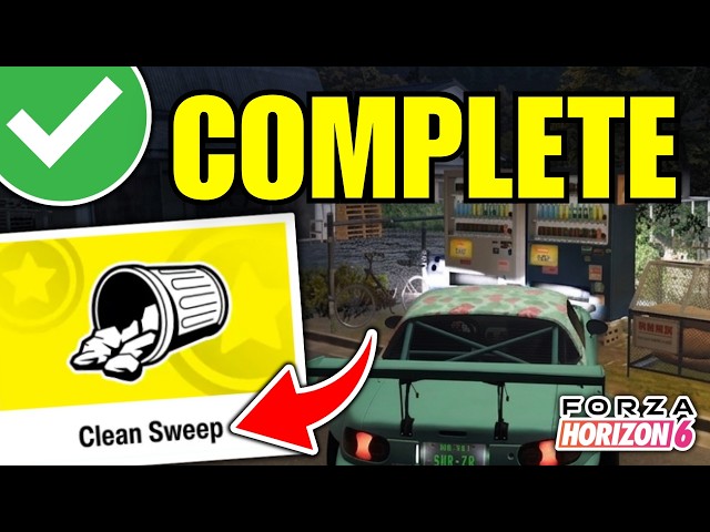 How To Complete Clean Sweep Skill in Forza Horizon 6 (Smash a Garbage Bin)