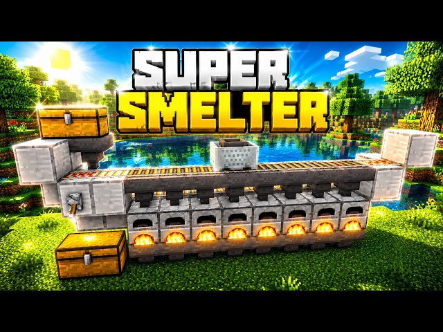 Minecraft Super Smelter Tutorial 1.21.6+ Java & Bedrock