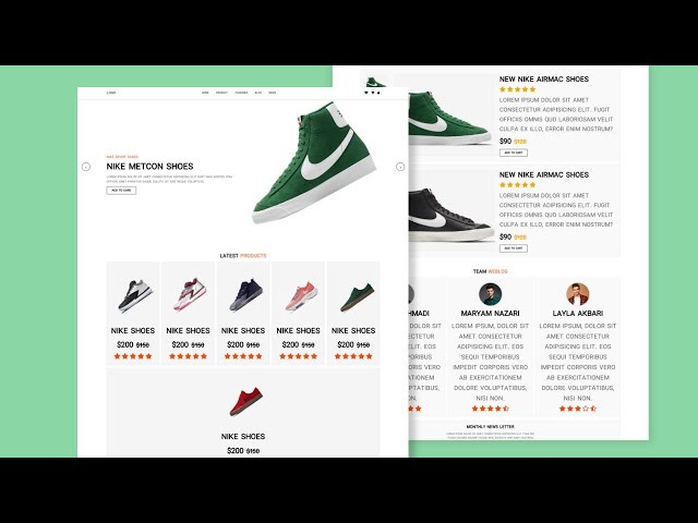 Responsive Ecommerce Website: HTML, CSS & JS