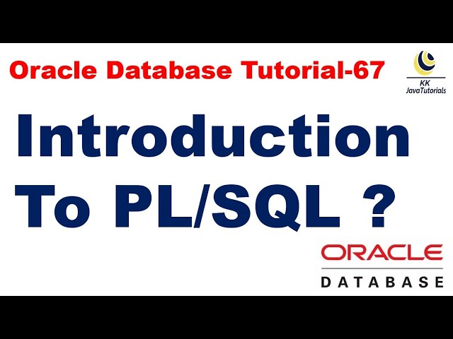 Introduction to PL/SQL || Oracle Database Tutorial || PL/SQL interview question