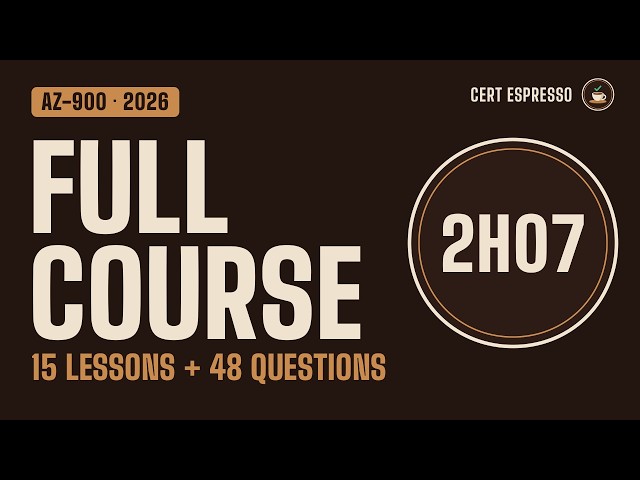 AZ-900 Full Course 2026: Microsoft Azure Fundamentals Exam Prep (15 Lessons, 48 Questions)