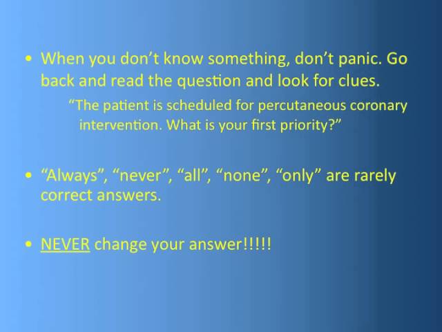 Test Taking Tips for Nursing Students