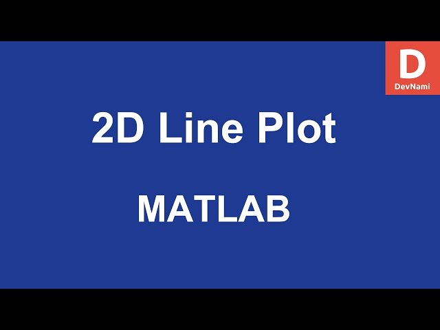 MATLAB 2D Line Plot