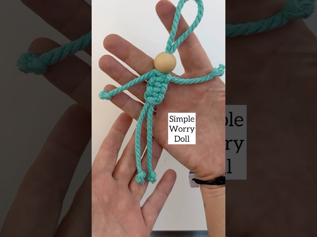 How to make a worry doll 🌻 Great kids craft! Simple macrame worry doll #macrame #kidscrafts #diy