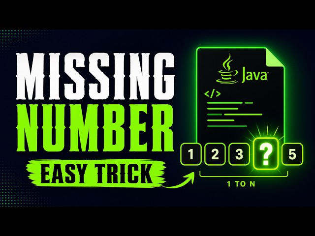 Find Missing Number (1–N) in Java 🔥 Easy Trick Most Candidates Miss! | Java Interview Question