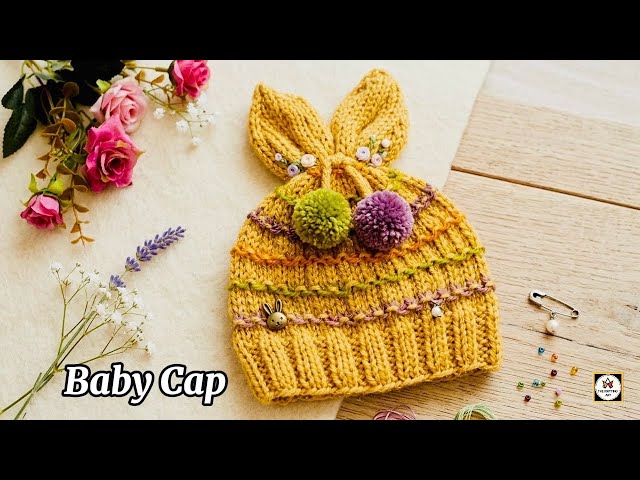 Easy Baby Cap Woolen Knitting Tutorial | Knitted Newborn Hat Pattern for Beginners