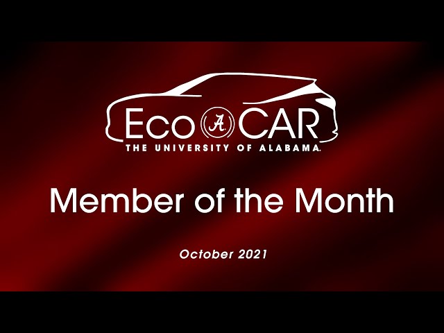 UA EcoCAR Member of the Month - October 2021 - John Ferrell