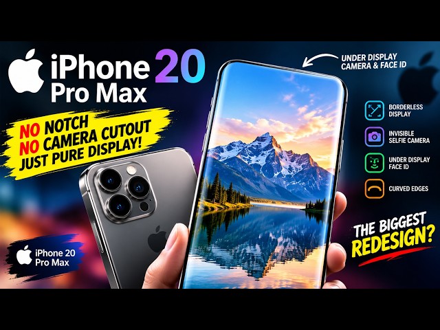 iPhone 20 Pro Max LEAKS: Apple’s 20th Anniversary iPhone Is a MASSIVE Redesign!😱