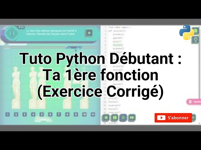 Tuto Python Débutant : Ta 1ère fonction (Exercice Corrigé)