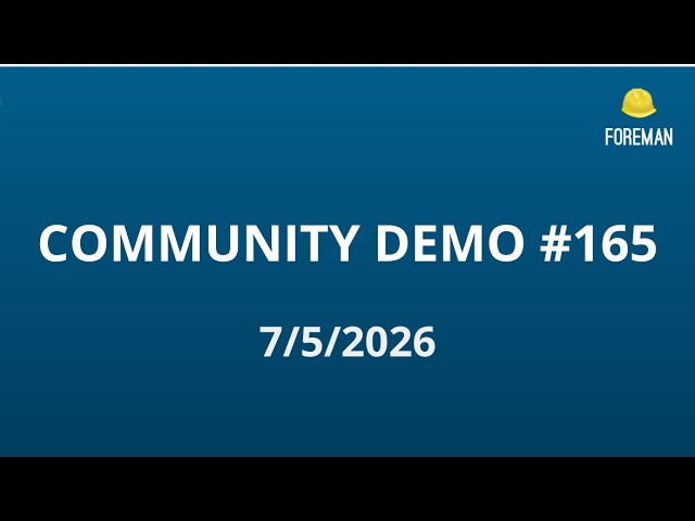 Foreman Community Demo #165