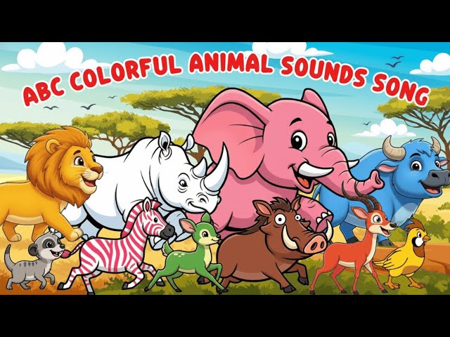 ABC Colorful Safari Animal Song 0112 | ABCs & Colors Learning Song For Kids #abcd #kidssongs