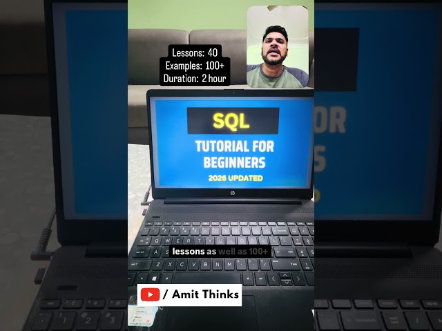 Learn SQL in 2 hours #amitthinks #sqlserver #sqlforbeginners #sqltraining #mssqlserver #sql