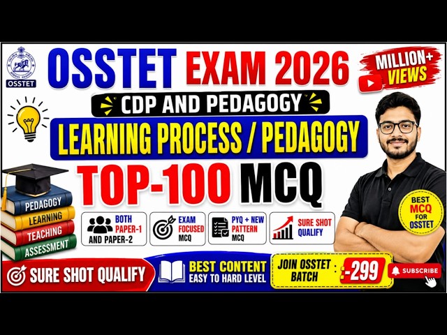 UNDERSTANDING THE LEARNING PROCESS MCQ CLASS-1
