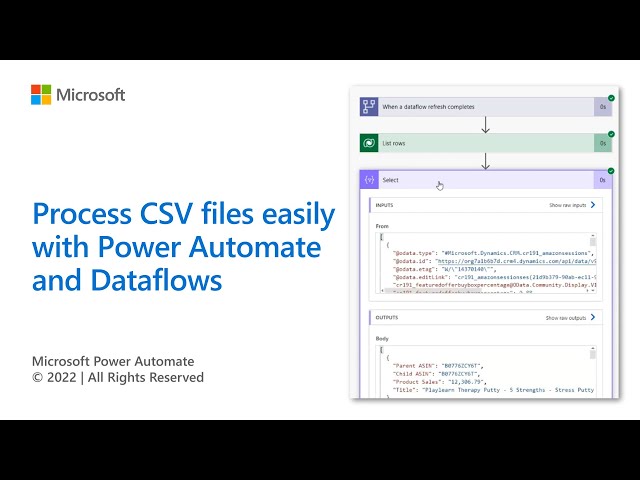 Process CSV files easily with Power Automate and Dataflows