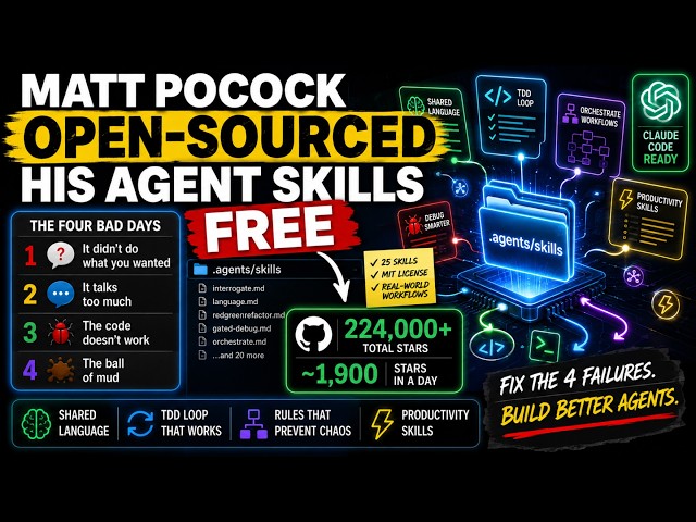 Matt Pocock Open-Sourced His Agent Skills — FREE, 1,900 Stars in a Day