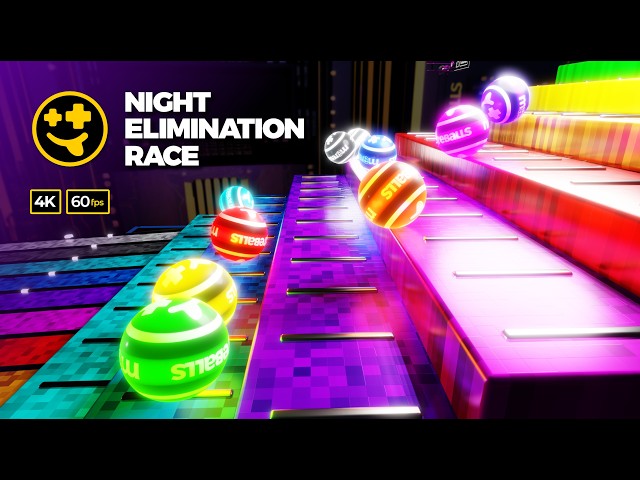 UPGRADED! Marble Night Elimination Race  | #marbles #marblerun #marblerace #asmr #sensory #physics