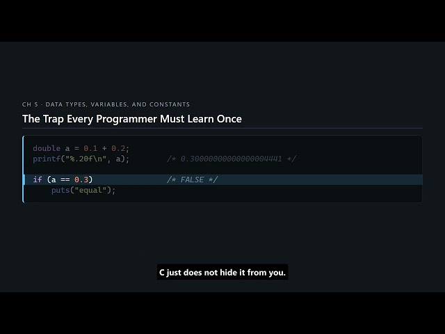 C Programming #48 — Why 0.1 + 0.2 Is Not 0.3