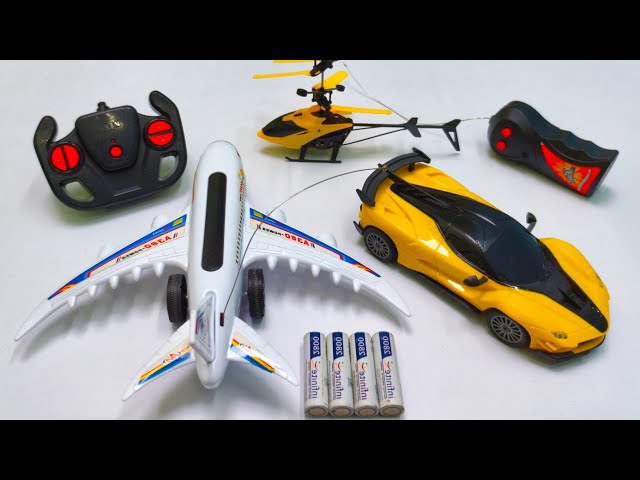 Unboxing Remote Control Racing Rc Car also Radio Control Airplane A380, aeroplane, helicopter, jahaj