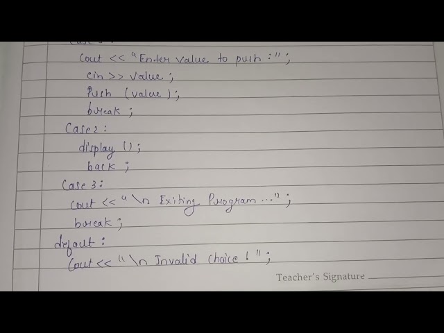 A c++ program to perform push operation in stack where stack should be created using array