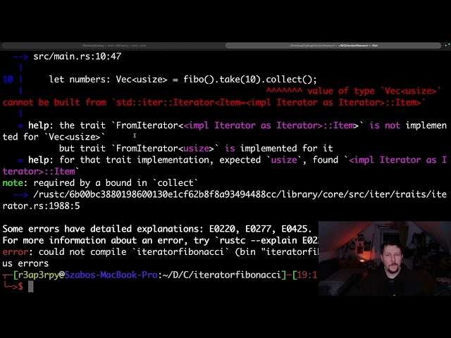 Rust - Iterators and fibonacci