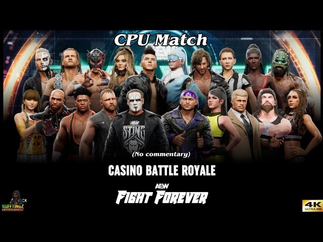 AEW Fight Forever | Casino Battle Royale CPU Match (4K No Commentary)