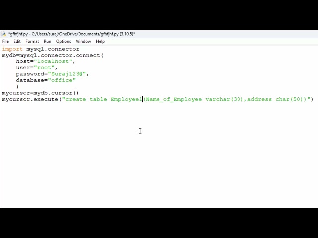 how to create table in Mysql through python in hindi and english@COMPUTEREXCELSOLUTION #python