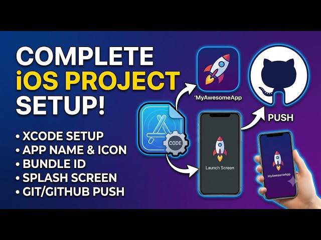 iOS App Setup from Scratch in Xcode | App Icon, Bundle ID, Splash Screen & GitHub | India 🇮🇳
